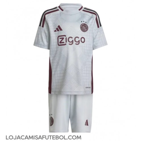 Camisa de Futebol Ajax Equipamento Alternativo Infantil 2024-25 Manga Curta (+ Calças curtas)